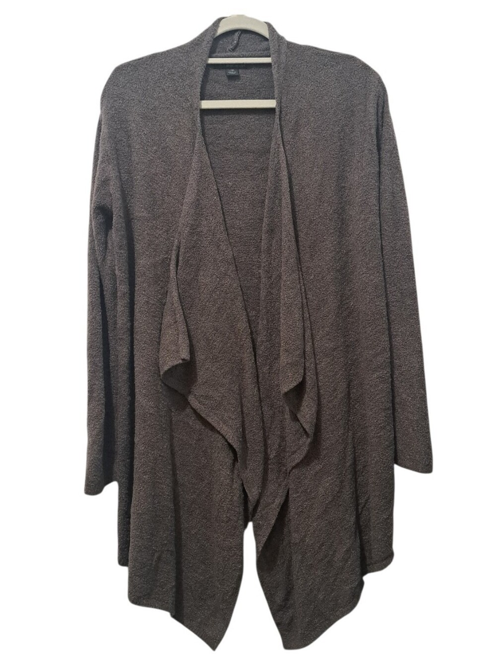 Barefoot Dreams Bamboo Chic Lite Hi- Low Calypso Wrap Cardigan L/XL Taupe/Brown